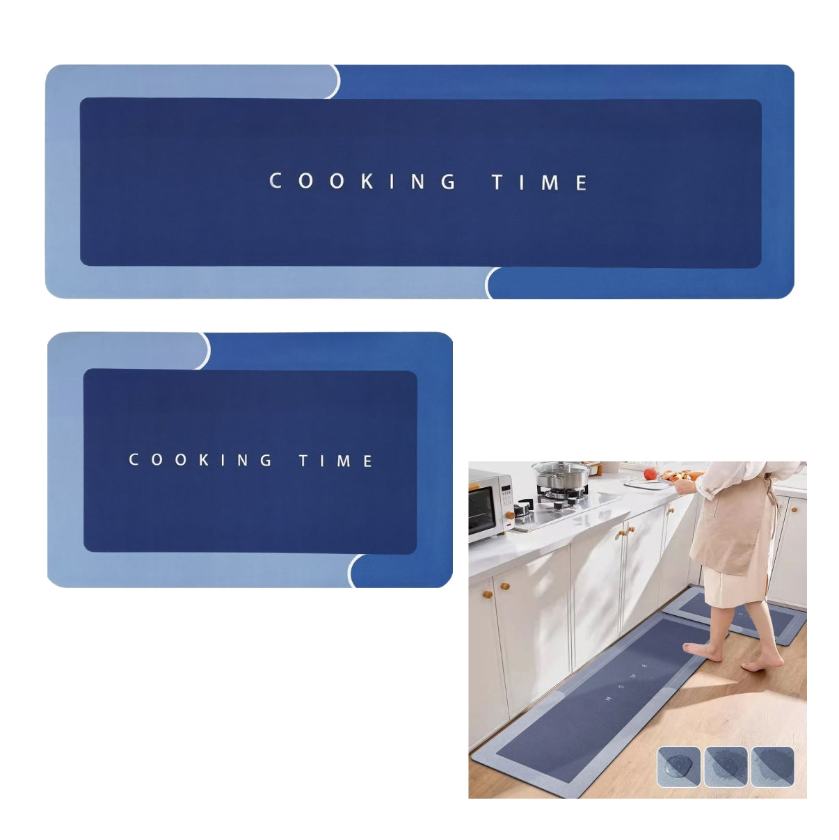 Tapete alfombra cocina antideslizante X2
