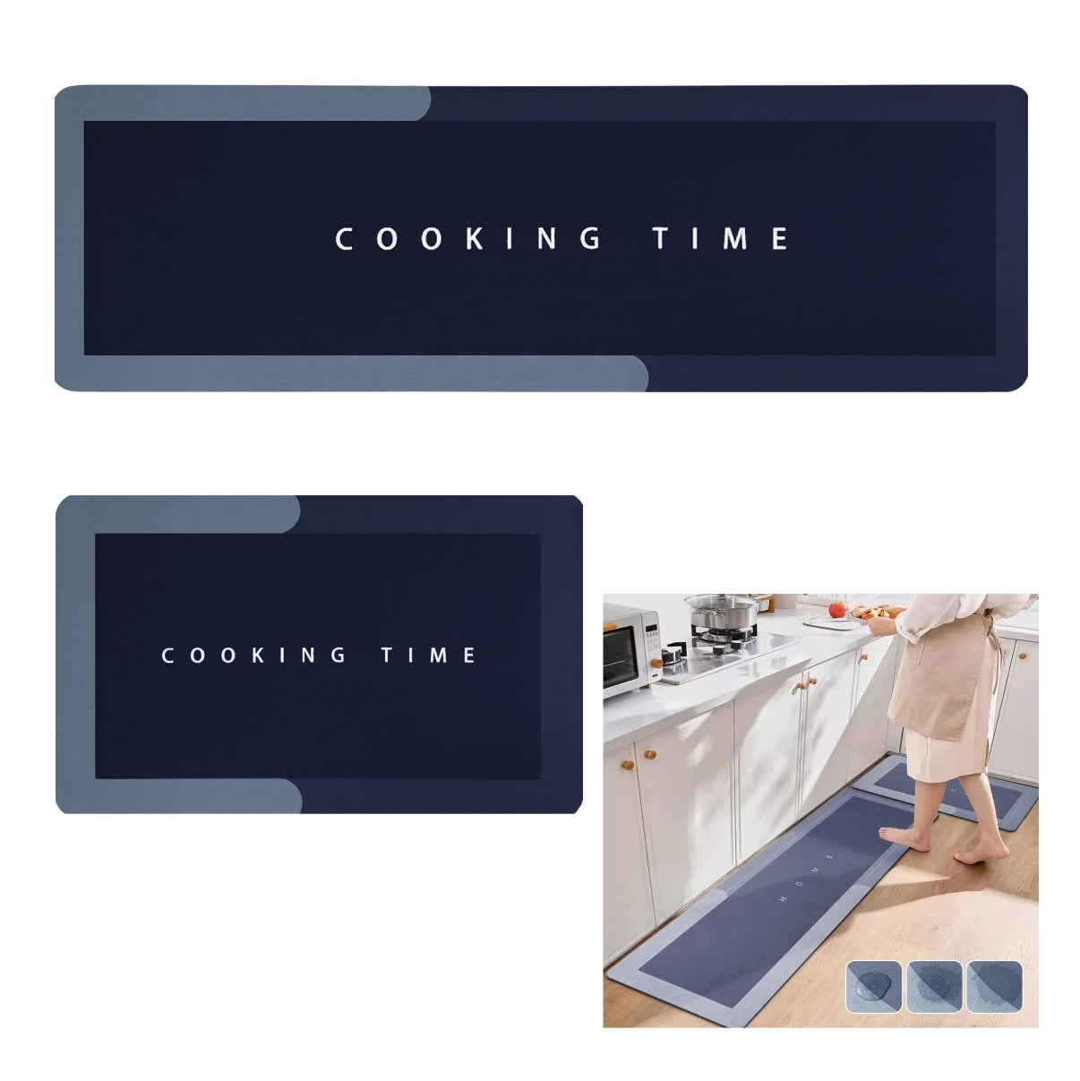 Tapete alfombra cocina antideslizante X2