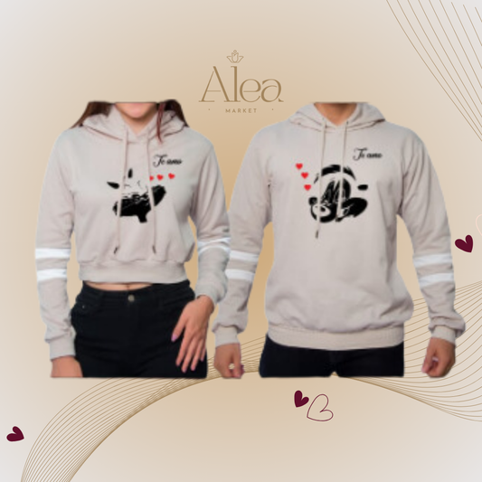 Buzos pareja beige