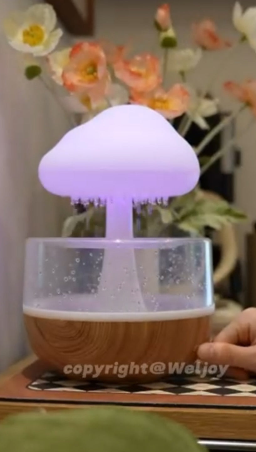 Humidificador de lluvia con forma de nube