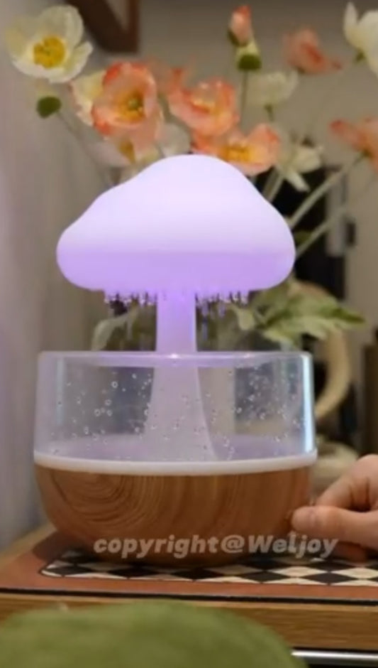 Humidificador de lluvia con forma de nube